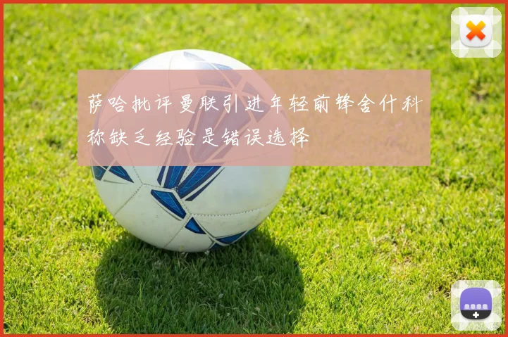 萨哈批评曼联引进年轻前锋舍什科称缺乏经验是错误选择